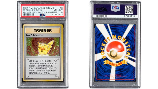 Bronze Pikachu No. 3 Trainer Trophy card